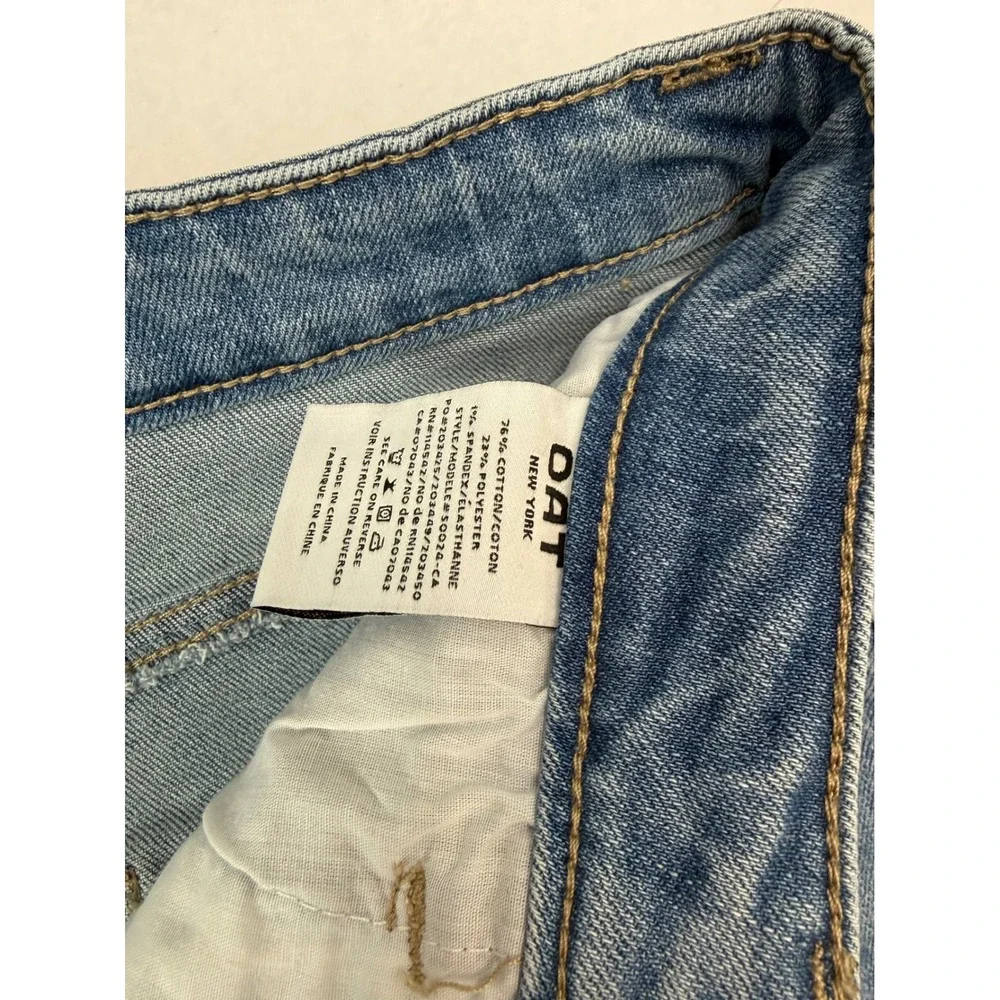 OAT New York Womens High Rise Raw Hem Denim Shorts‎ Blue Size 8/29 S0024-CA